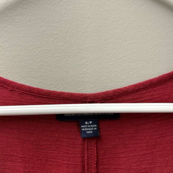 American Eagle Red Long Sleeve Midi Dress - Picture 5 of 5